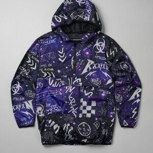 Reason brand jacket NWT Galaxy space pullover halfzip Mens size M hoodie anorak